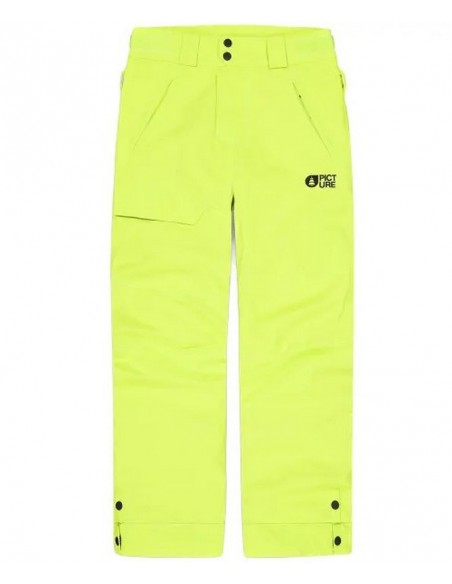 Pantalon de ski Junior Picture Time Pants Acid Lime Pantalons de ski enfant