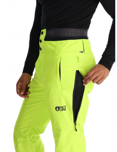 Pantalon de Ski Picture Object Acid Lime Pantalons de ski homme