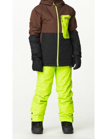 Veste de ski Picture Daumy Jkt Chicory Coffee Black Acid Vestes de ski garçon
