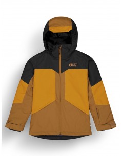 Veste de ski Picture Cossmo jkt Black Honey Chocolate Vestes de ski garçon 2