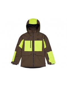 Veste de ski Picture Stony Jkt Chicory Coffee Acid Lime Vestes de ski garçon