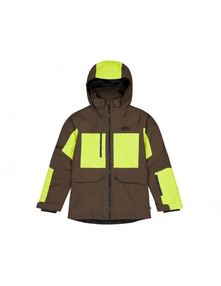 Veste de ski Picture Stony Jkt Chicory Coffee Acid Lime Vestes de ski garçon