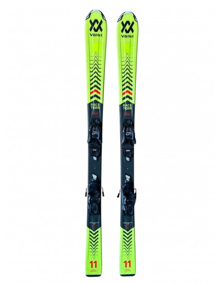 Ski Occasion Volkl Racetiger Yellow Junior + Fix marker Ski junior occasion