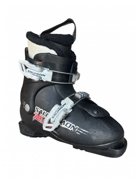 Chaussures de ski Occasions Salomon Team 2 Black Red Chaussures ski junior occasion