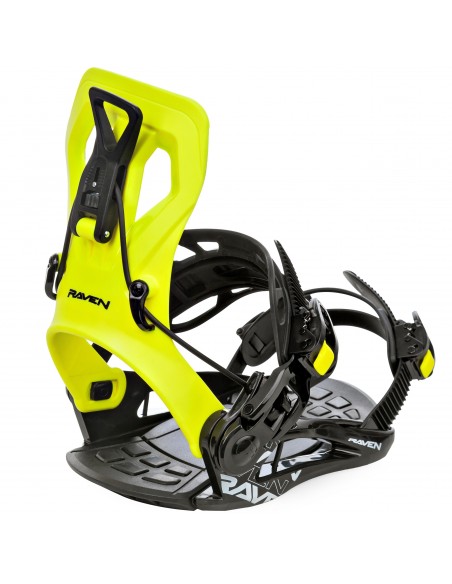 Fixations de snowboard Système Raven FTM450 Lime Fixation snowboard