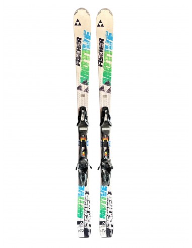 Ski Occasion Fischer Motive XTR Blanc Vert Bleu + Fix Ski occasion homme