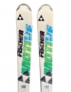 Ski Occasion Fischer Motive XTR Blanc Vert Bleu + Fix Ski occasion homme 2