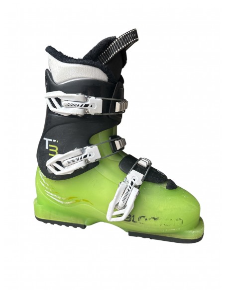 Chaussures de ski Junior Salomon Team 2 et 3 Black Green Taille de 18 à 26 Mondopoint Chaussures ski junior occasion