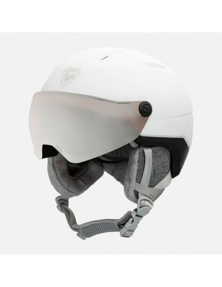 Casque de ski Neuf Rossignol Fit Visor Impacts W White 2026 Casques de ski avec visière