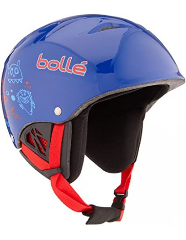 Casque de Ski Bollé B-Kid Shiny Blue Monster à Molette Taille 49/53cm Casques de ski enfant