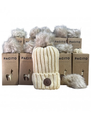Lot de 10 Bonnets Pacito Fourrés Ecru