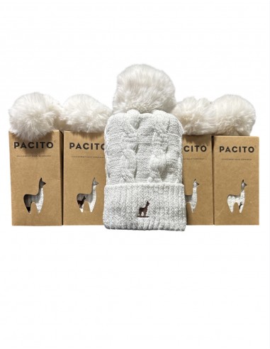 Lot de 5 Bonnets fourrés Pacito Blanc