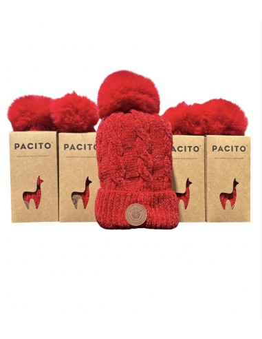 Lot de 5 Bonnets fourrés Pacito Rouge
