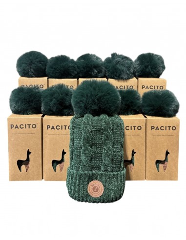 Lot de 10 Bonnets fourrés Pacito Vert