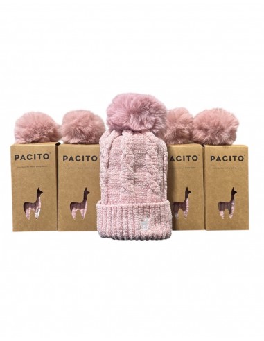 Lot de 5 Bonnets fourrés Pacito Rose