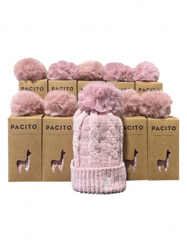 Lot de 10 Bonnets fourrés Pacito Rose