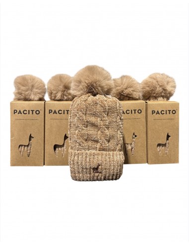 Lot de 5 Bonnets fourrés Pacito Taupe