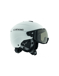 Casque de ski Neuf Cébé Element Visor Matt White Black 2 verres Casques de ski avec visière