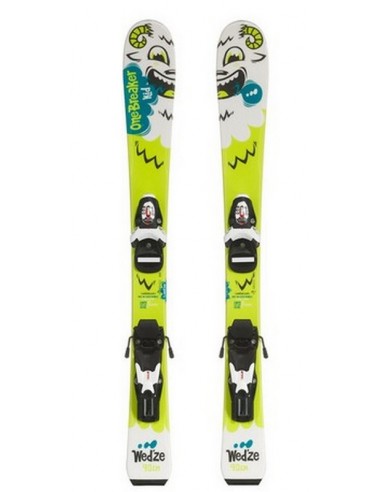 Ski Wedze Onebreaker Vert Taille 90cm + Fix Accueil