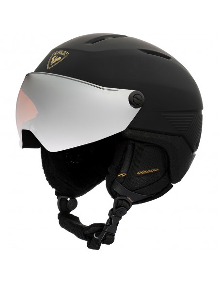 Casque de ski Neuf Rossignol Fit Visor Impacts W Black 2026 Casques de ski avec visière