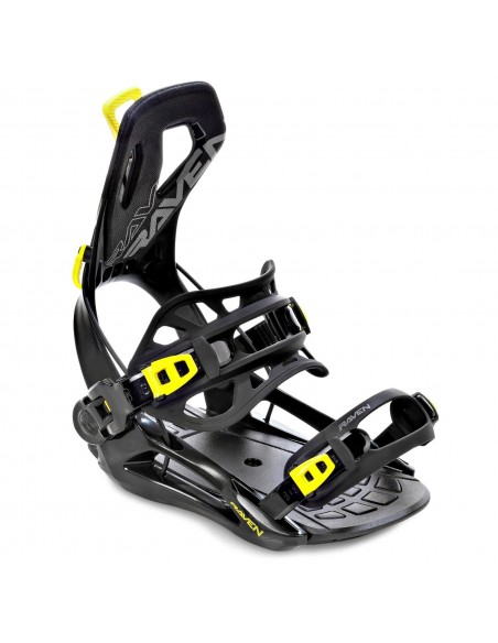 Fixations de snowboard Systeme Flow Raven FT360 Lemon Taille S(35 à 40), M(39 à 42), L(43 à 46), XL(44 à 47) Fixation snowboard