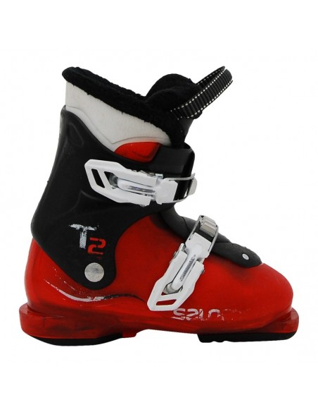 Chaussures de ski Junior Salomon Team 2 et 3 Rouge TR Taille de 18 à 26.5 Mondopoint Chaussures ski junior occasion