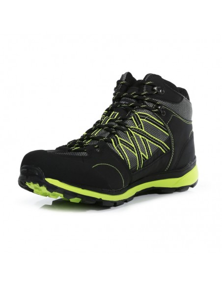 Chaussure de Montagne Homme Regatta Samaris II Mid Black / Electric Lime Accueil