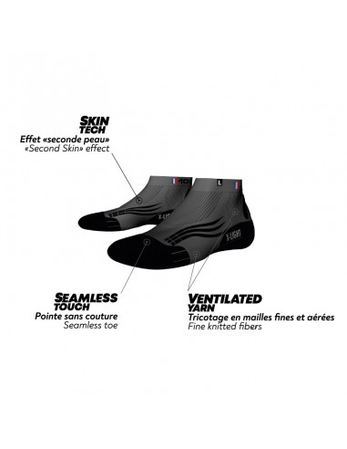 Chaussette Courte Run et Trail Monnet Run X-Light Black