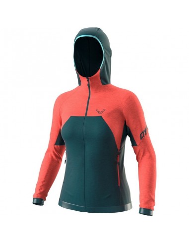 dynafit tour wool thermal w hoody hot coral
