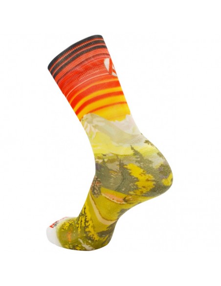 Chaussette randonnée / trail Rywan No Limit Graphik Montagne Rouge