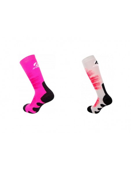 Rywan Lot de 2 paires chaussettes de ski Enfant Chaussettes de ski