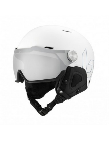 Casque de ski Neuf à visière Bolle Might Visor Matte White Photocromique Casques de ski avec visière