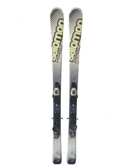 Ski Occasion Salomon Focus Green + Fix Ski petits budgets