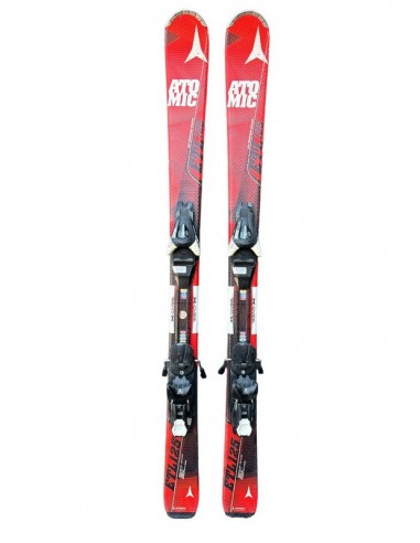 Mini ski Adulte Occasion Atomic ETL Rouge Taille 125cm + Fix Ski adulte