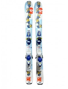 Ski Junior Occasion Rossignol Despicable Me Minions + Fix Ski junior