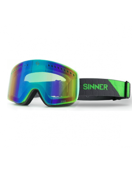 Masque de ski Sinner Pine Matte Green Neon S3 Masques de ski adulte